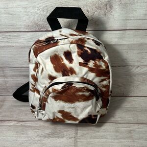 Brown Cow print NGIL canvas mini backpack